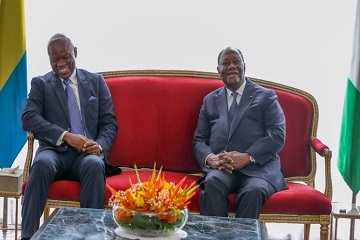 Côte d'Ivoire / Le Chef de l’État a eu un entretien avec le Président de la Transition Gabonaise, en Visite d’Amitié et de Travail en Côte d’Ivoire